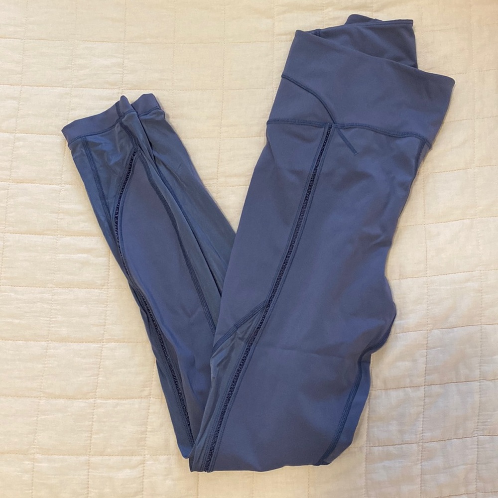 lululemon blue/purple mesh leggings